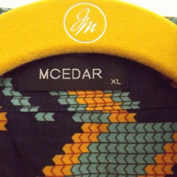 Vintage men's shirt polyester Size M (#EV1655A) - Picture 3 of 4